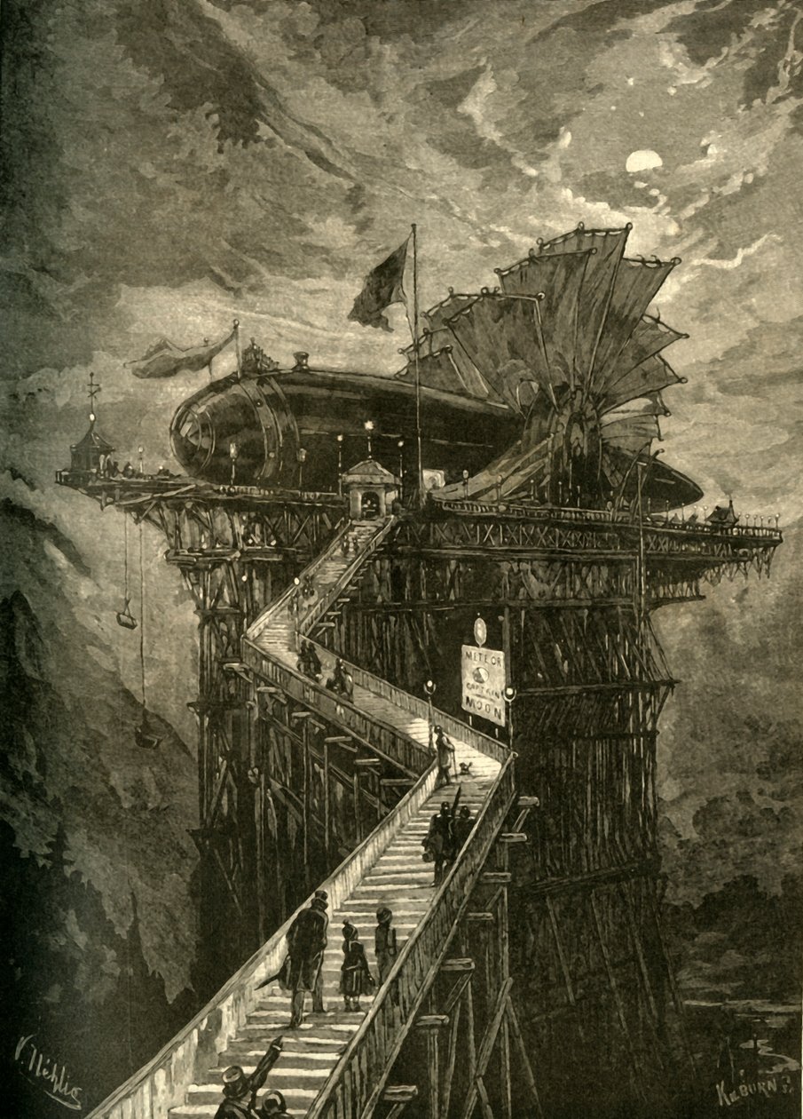 Všichni na palubě na Měsíc!, 1881. od Unbekannt