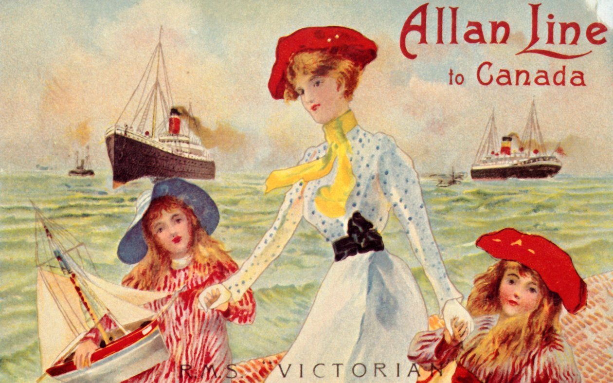 Allan Line do Kanady, R.M.S. Viktoriánský, c1910. od Unbekannt