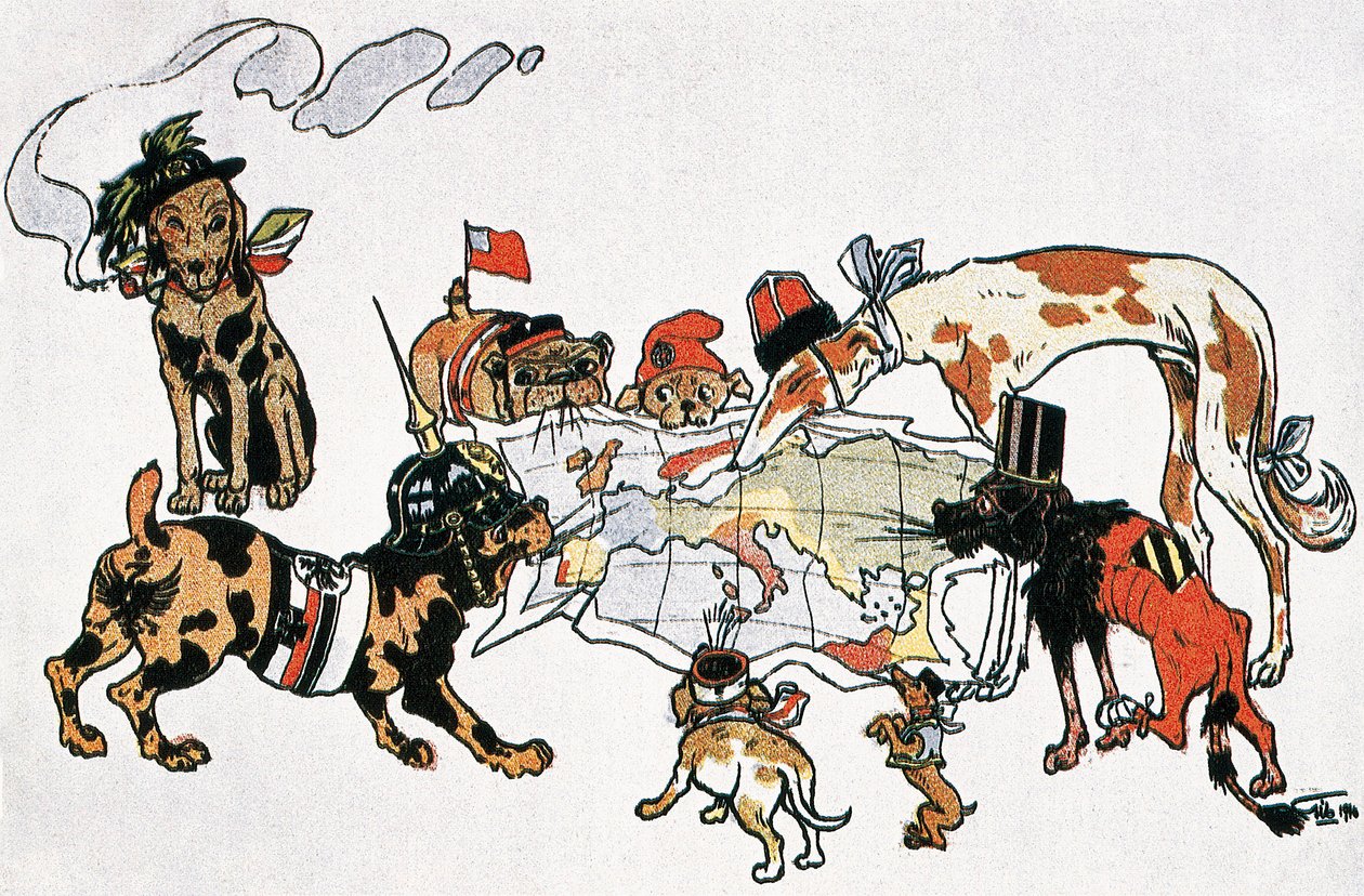 Alegorická karikatura první světové války od Unbekannt
