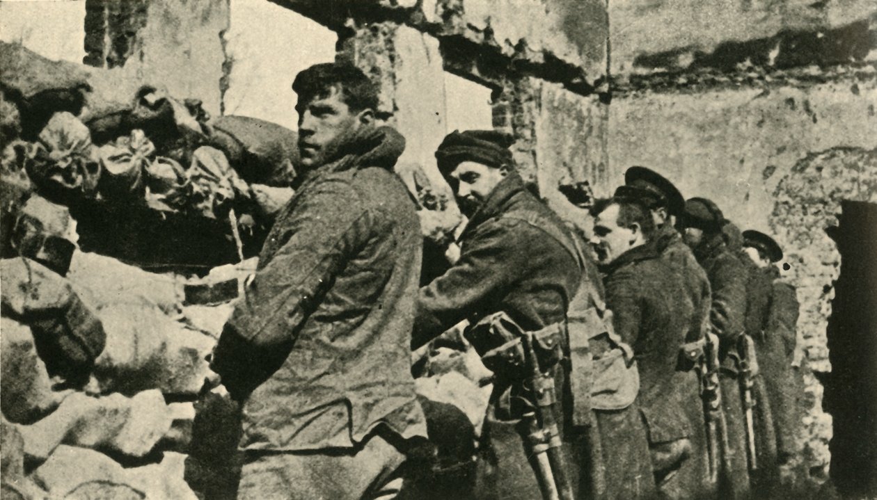 Spojenečtí vojáci ve Flandrech, první světová válka, 1915, c1920. od Unbekannt