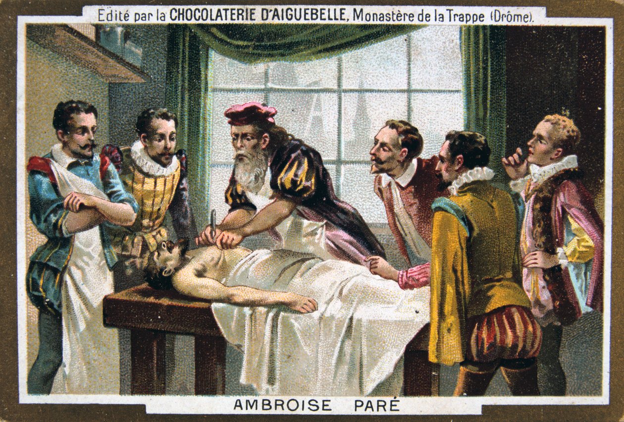 Ambroise Pare, francouzský vojenský chirurg 16. století, 19. století od Unbekannt