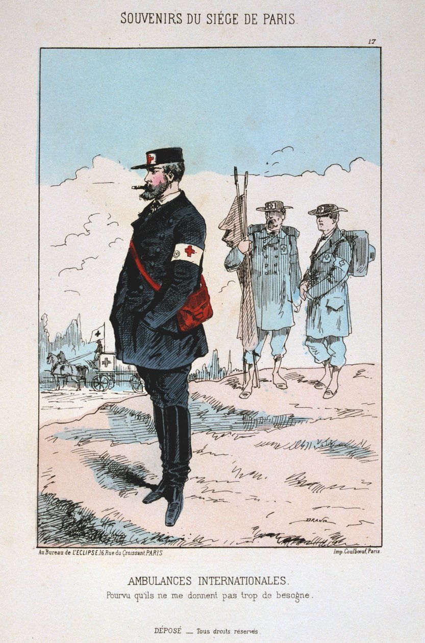 Mezinárodní ambulance, obléhání Paříže, 1870-1871 od Unbekannt
