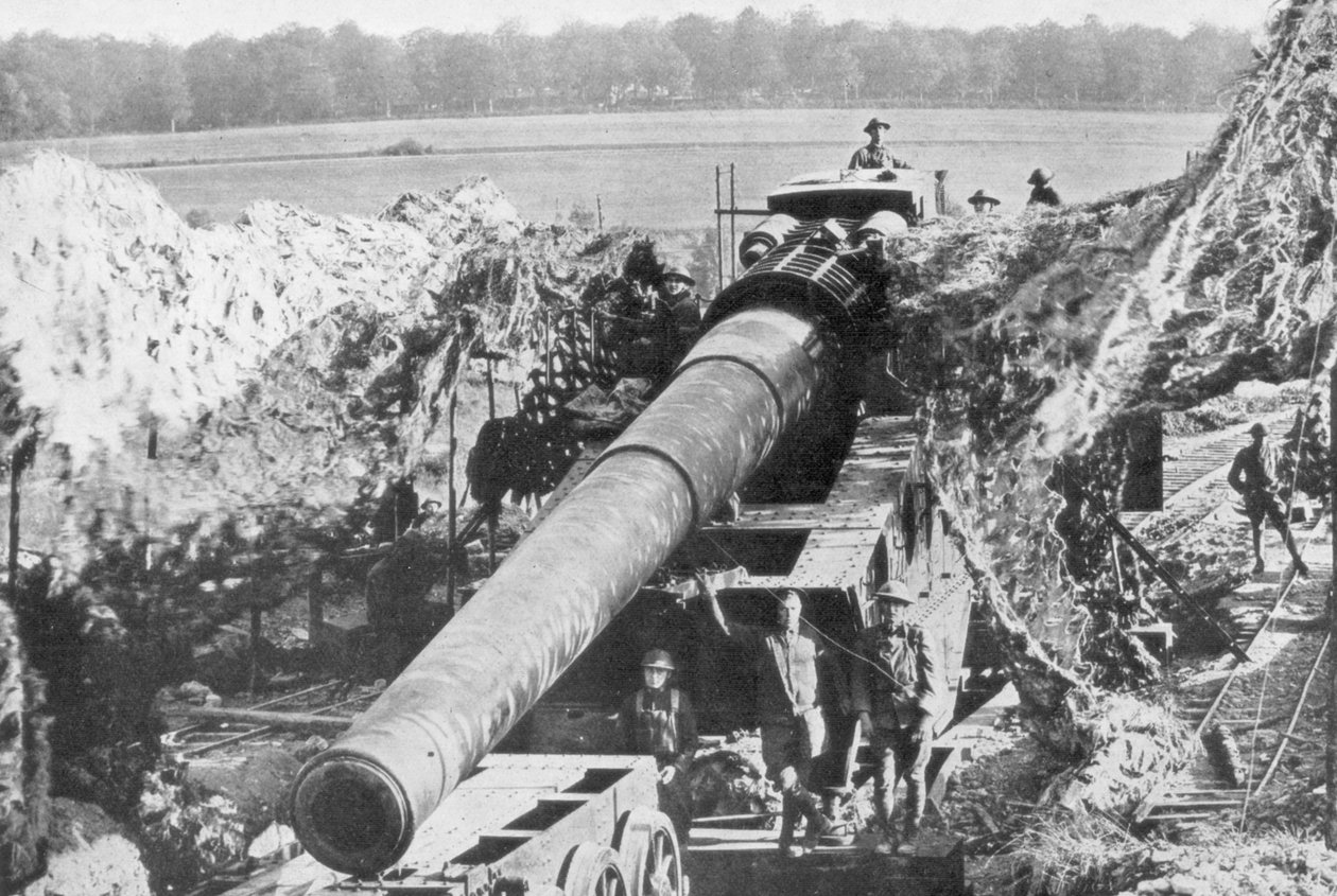 Americká 14palcová železniční zbraň, Meuse-Argonne Offensive, Francie, 1918 od Unbekannt