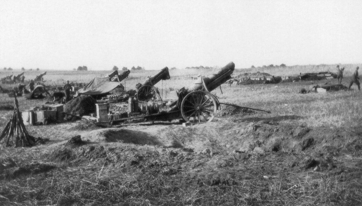 Americká 155. dělostřelecká baterie, jižně od Soissons, Francie, 18. července 1918 od Unbekannt