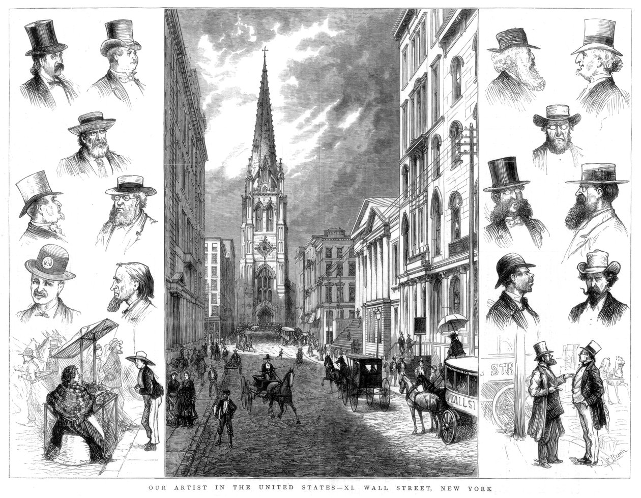 Američtí podnikatelé a Wall Street, New York, USA, 1877 od Unbekannt