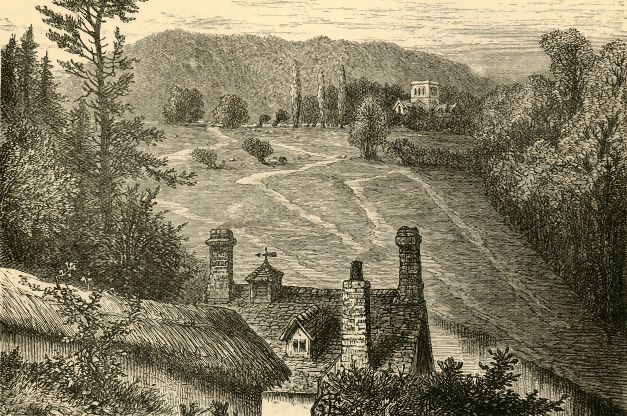 Amesbury, Pohled na tábor Vespasiánů, 1898. od Unbekannt