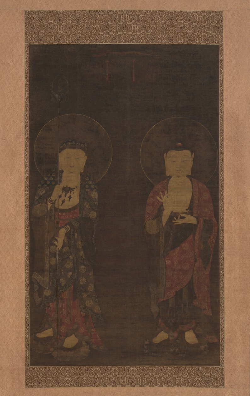 Amitabha a Kshitigarba, první polovina 14. století. od Unbekannt