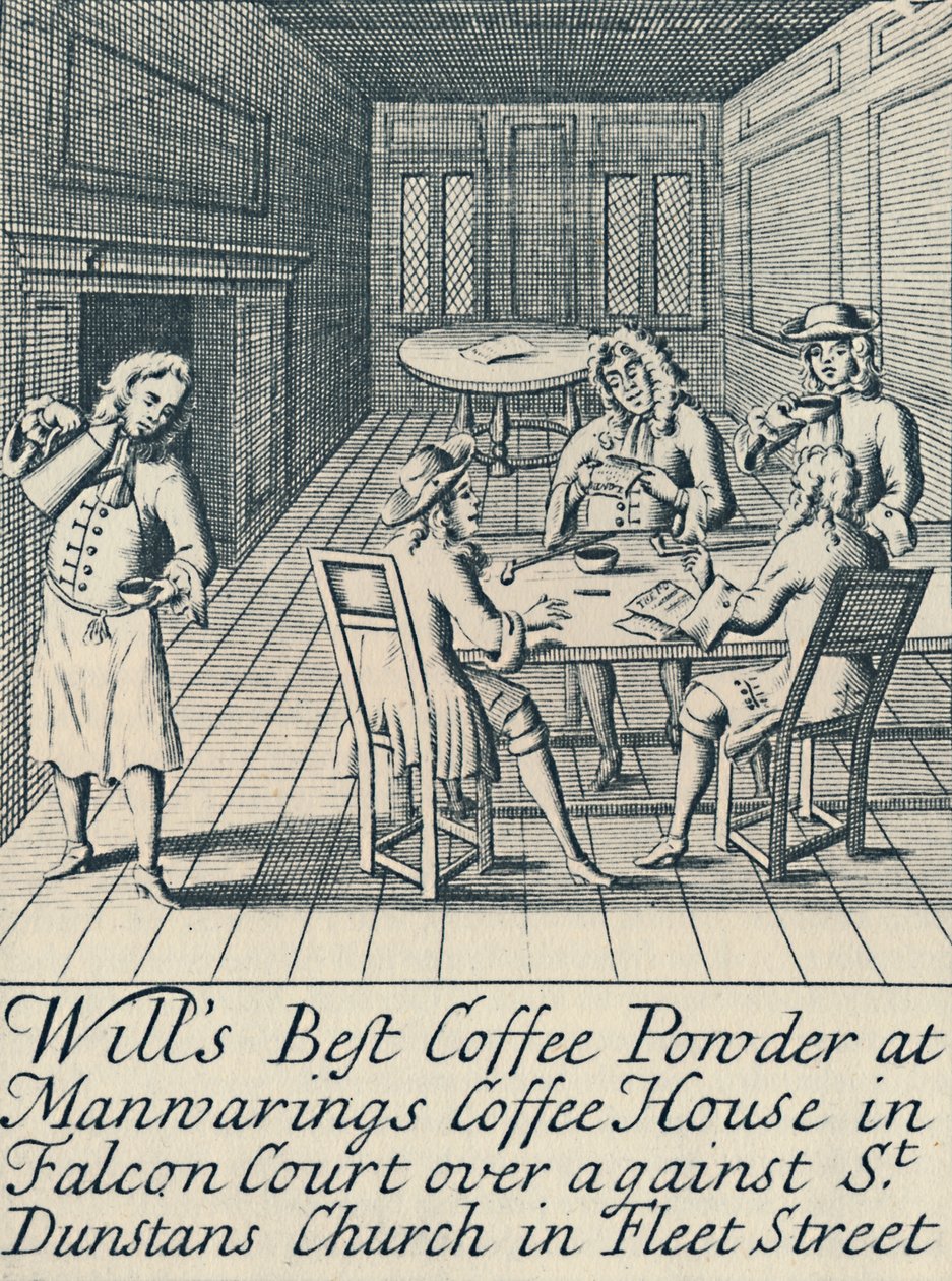 An Advertisement for Wills Coffee House c.1700, 1944. od Unbekannt