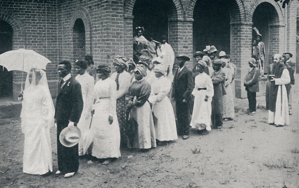 Africký křesťanský svatební průvod, 1912 od Unbekannt