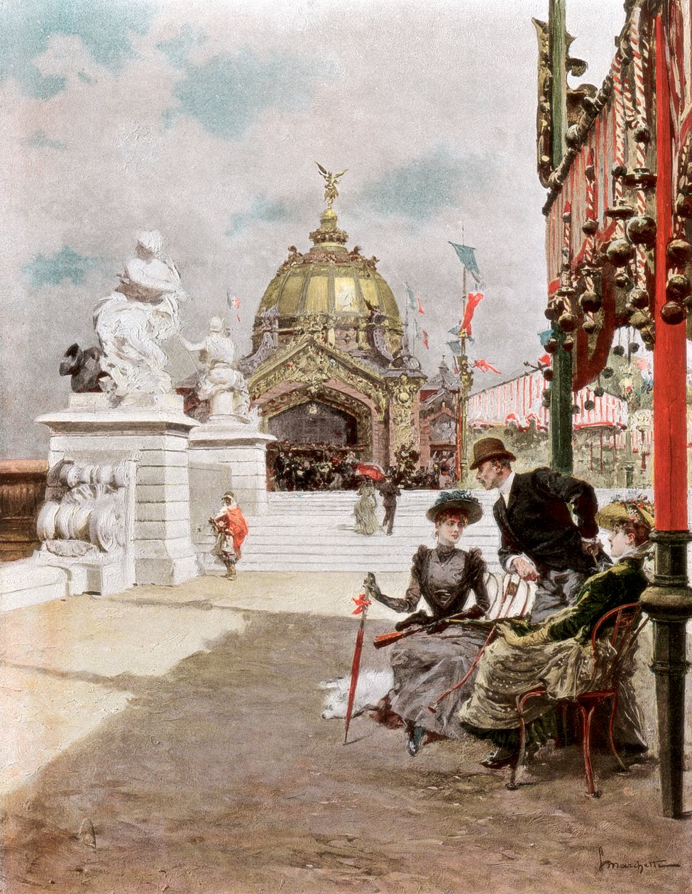Odpoledne na výstavě, 1889 od Unbekannt