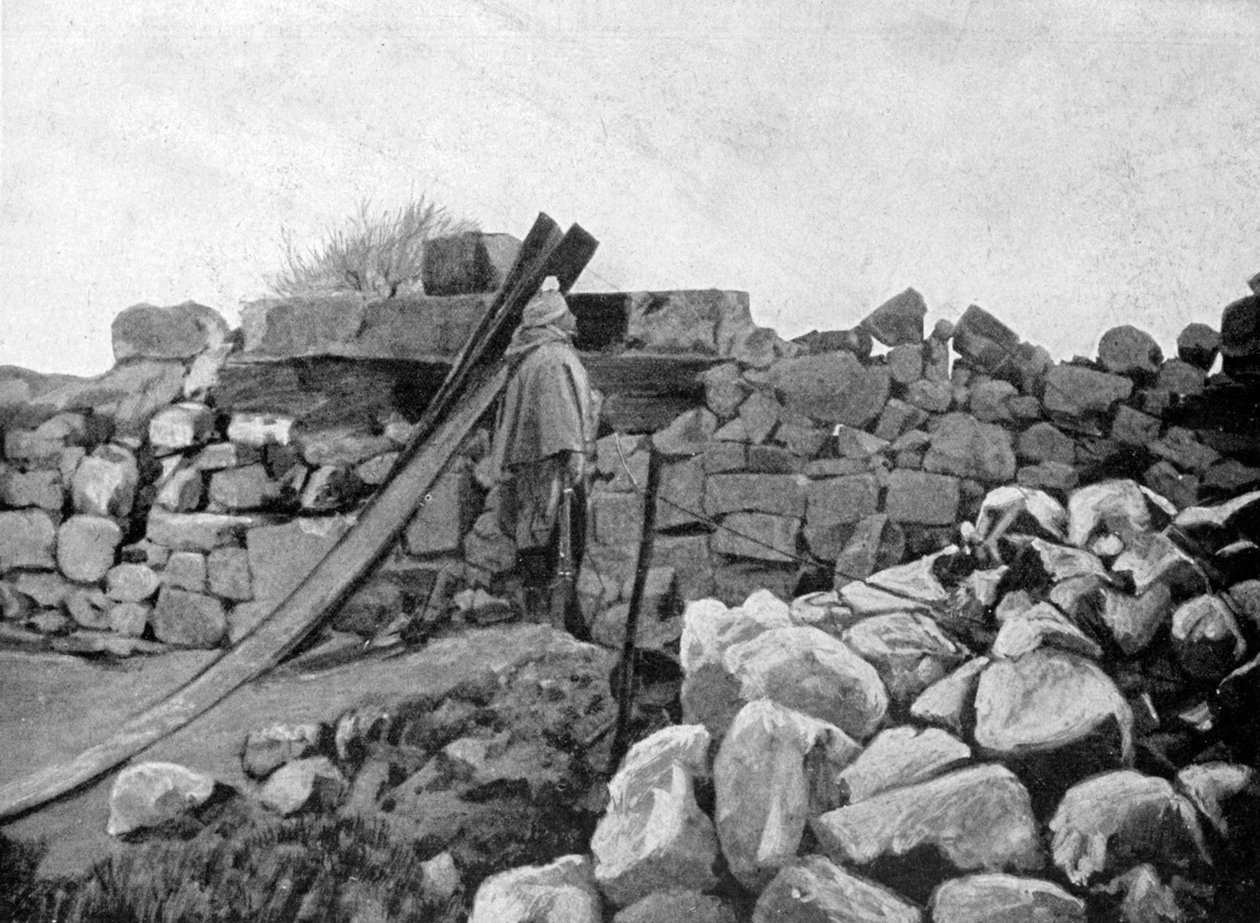 Alžírský voják ve strážní službě, Artois, Francie, 1915 od Unbekannt