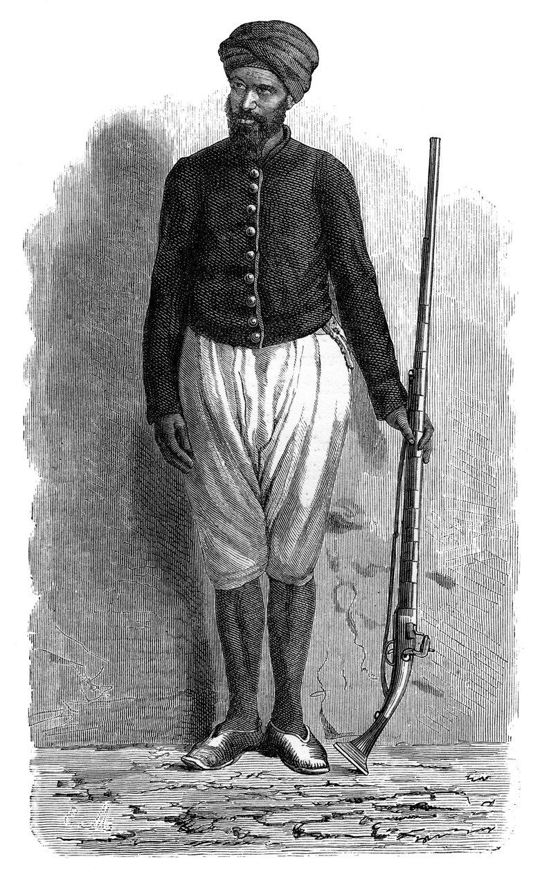 Arabský voják z Tunisu, c1890 od Unbekannt