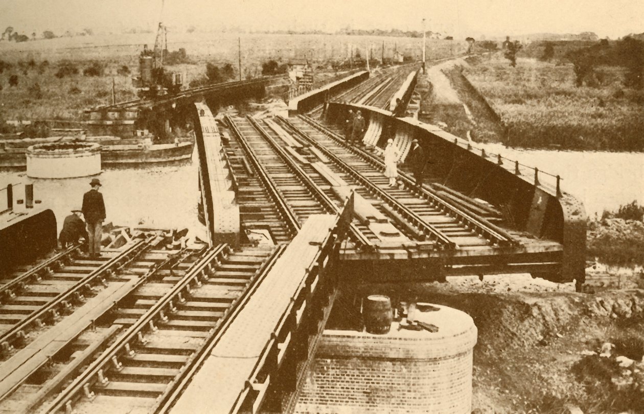 Elektricky ovládaný houpací most v Beccles, poblíž Yarmouth London a North Eastern Railway od Unbekannt