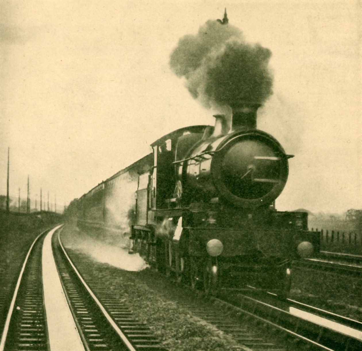 Motor hvězdné třídy sbírající vodu rychlostí, Goring, Great Western Railway, 1930. od Unbekannt