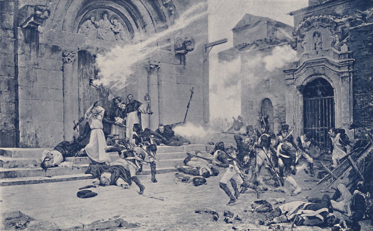 Episode of the Siege of Saragossa, c1808-1809, 1896 od Unbekannt