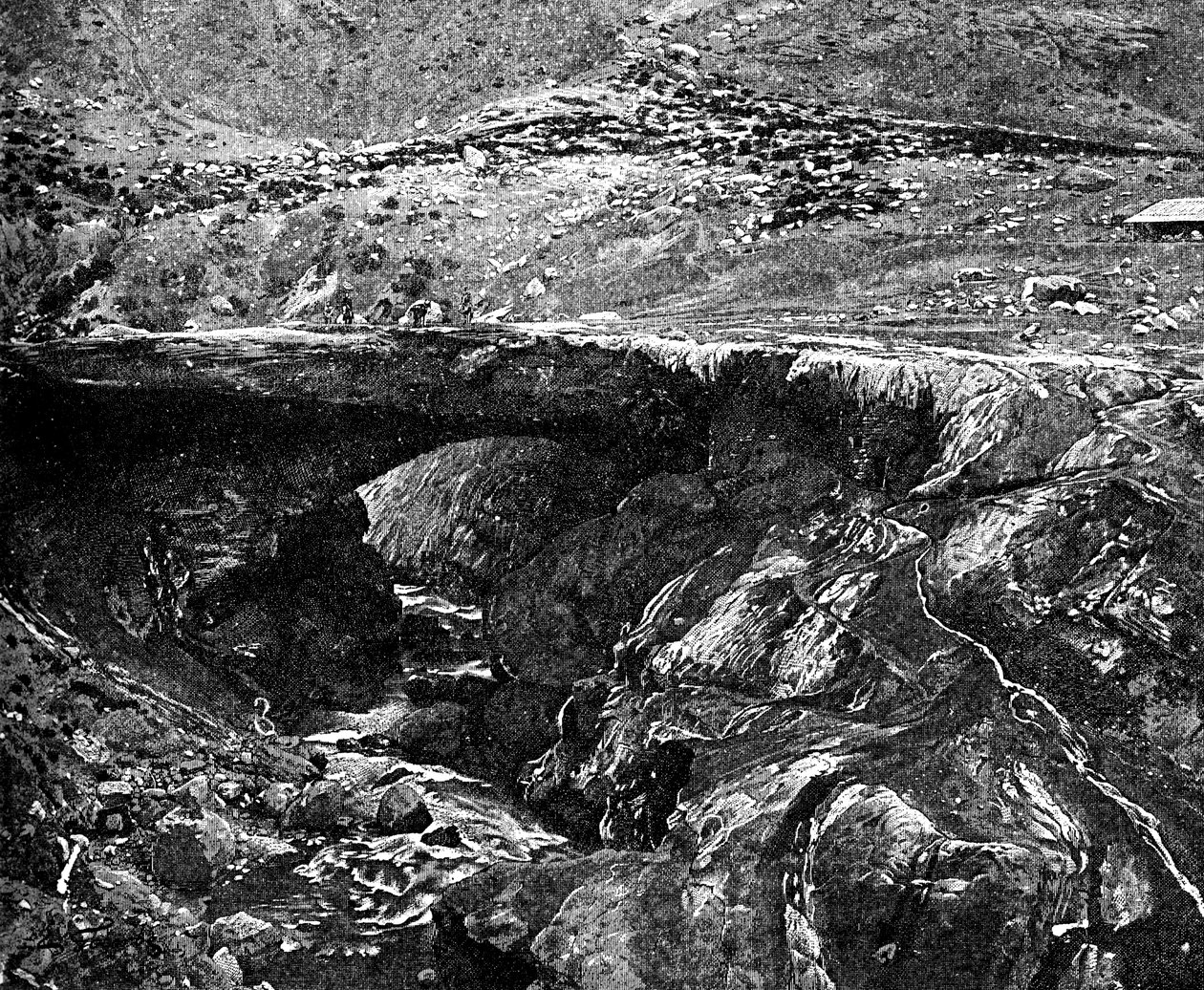 Most Inků, Peru, 1895 od Unbekannt