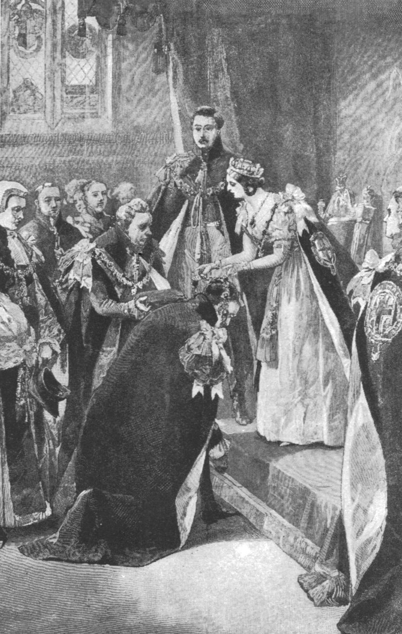 Investiture of the Order of the Garter od královny Viktorie, c1830, 1901. od Unbekannt