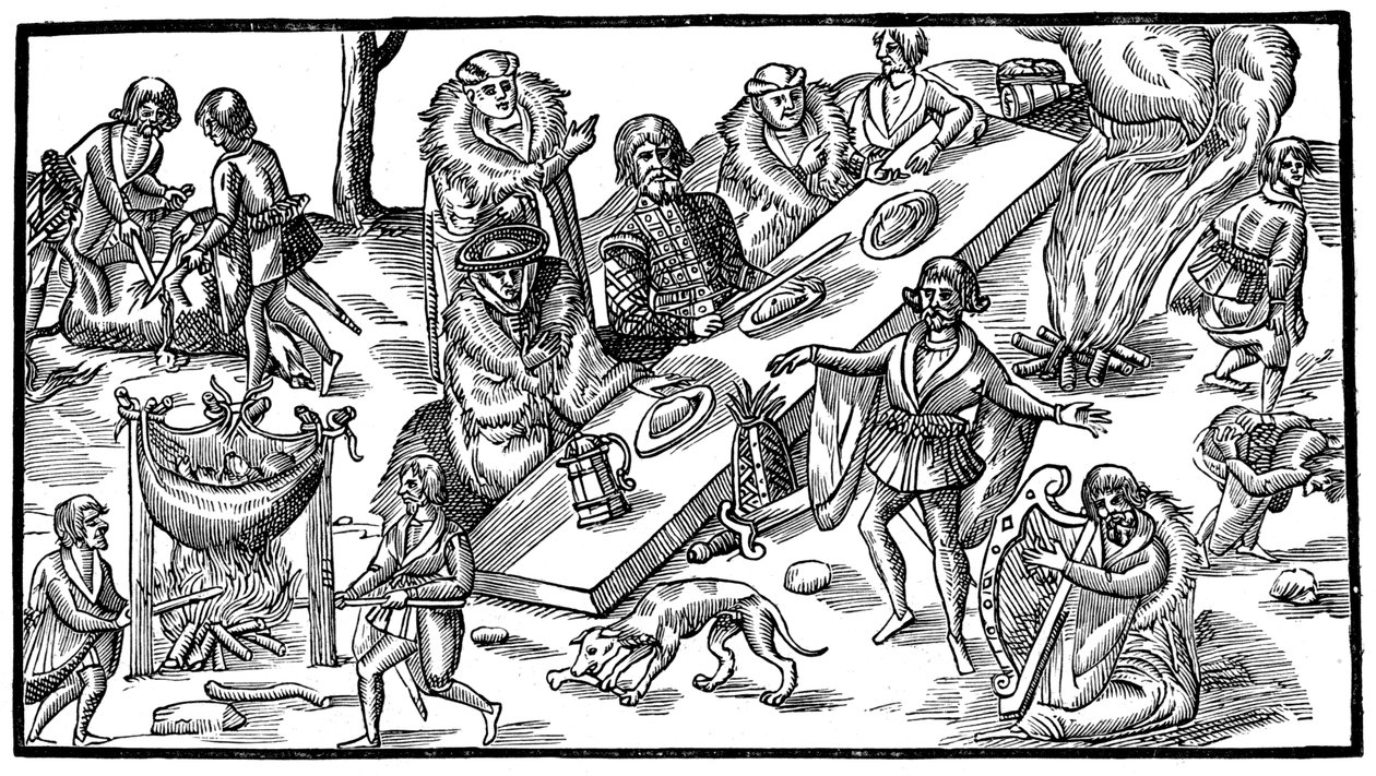 Irská hostina, 1581, 1893 od Unbekannt