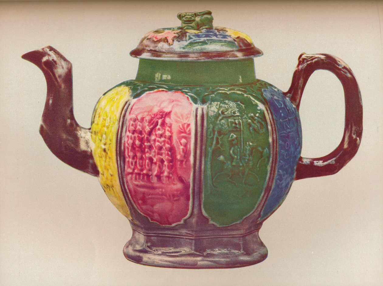 Osmihranná čajová konvice ze soli a glazury, c1770 od Unbekannt