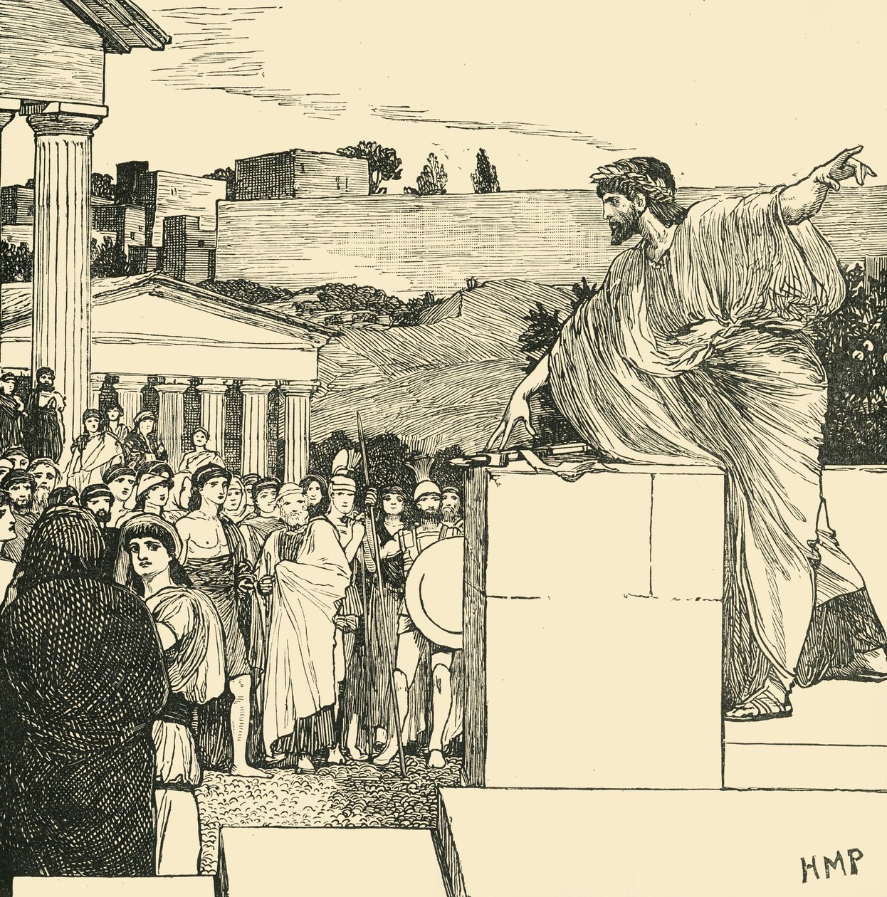 Oration of Demosthenes, 1890. od Unbekannt