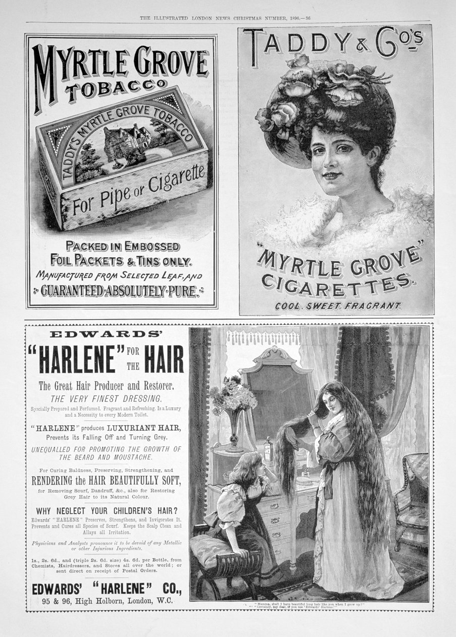 Reklamní stránka v Illustrated London News, vánoční číslo, 1896 od Unbekannt