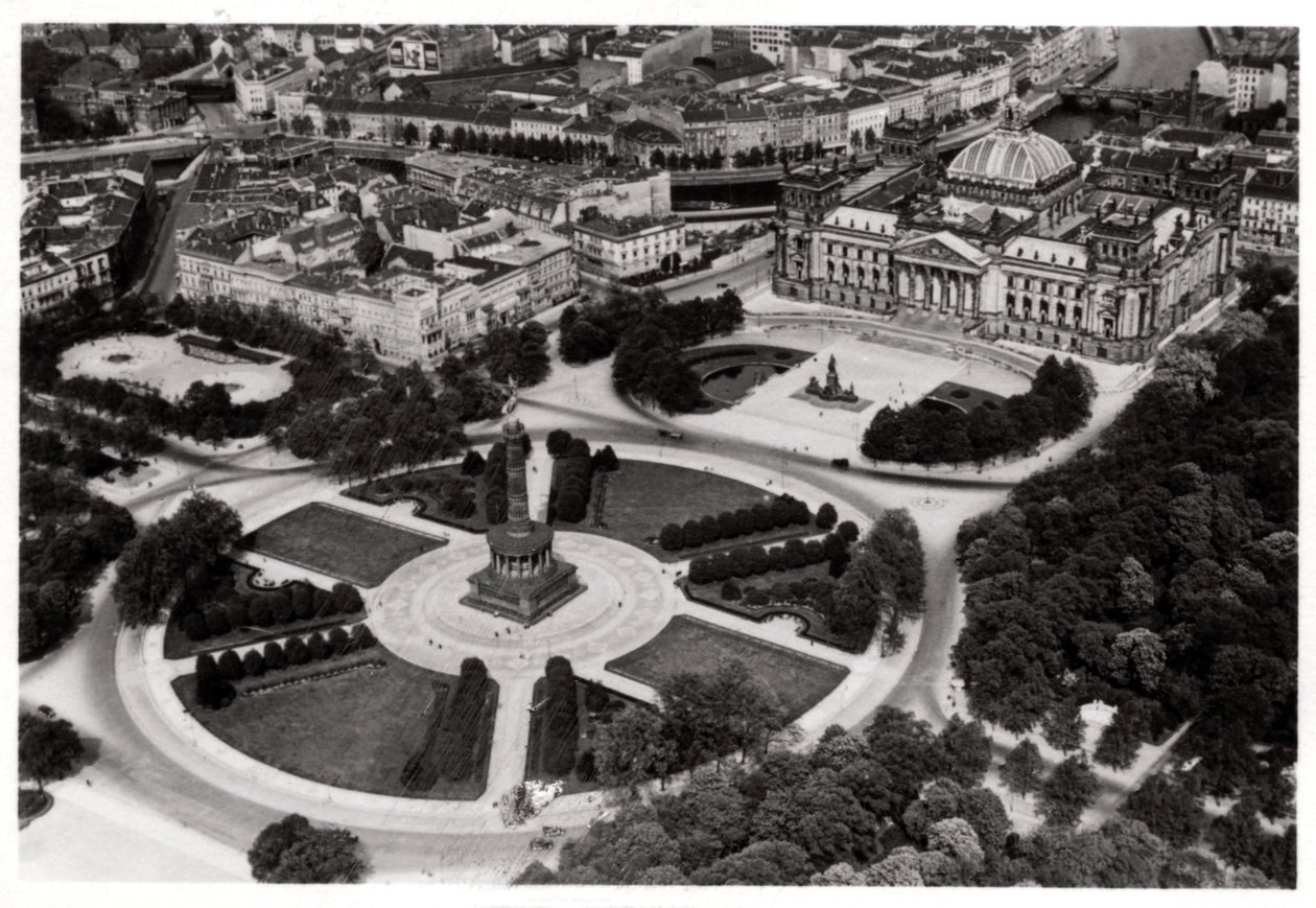 Letecký pohled na Konigsplatz, Mnichov, Německo, ze Zeppelinu, c1931 1933 od Unbekannt