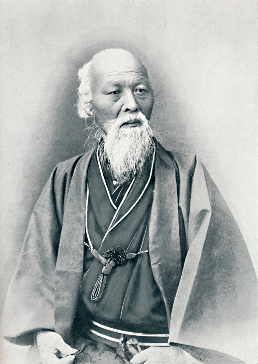 Starý japonský lékař v kostýmu plných šatů, 1902 od Unbekannt