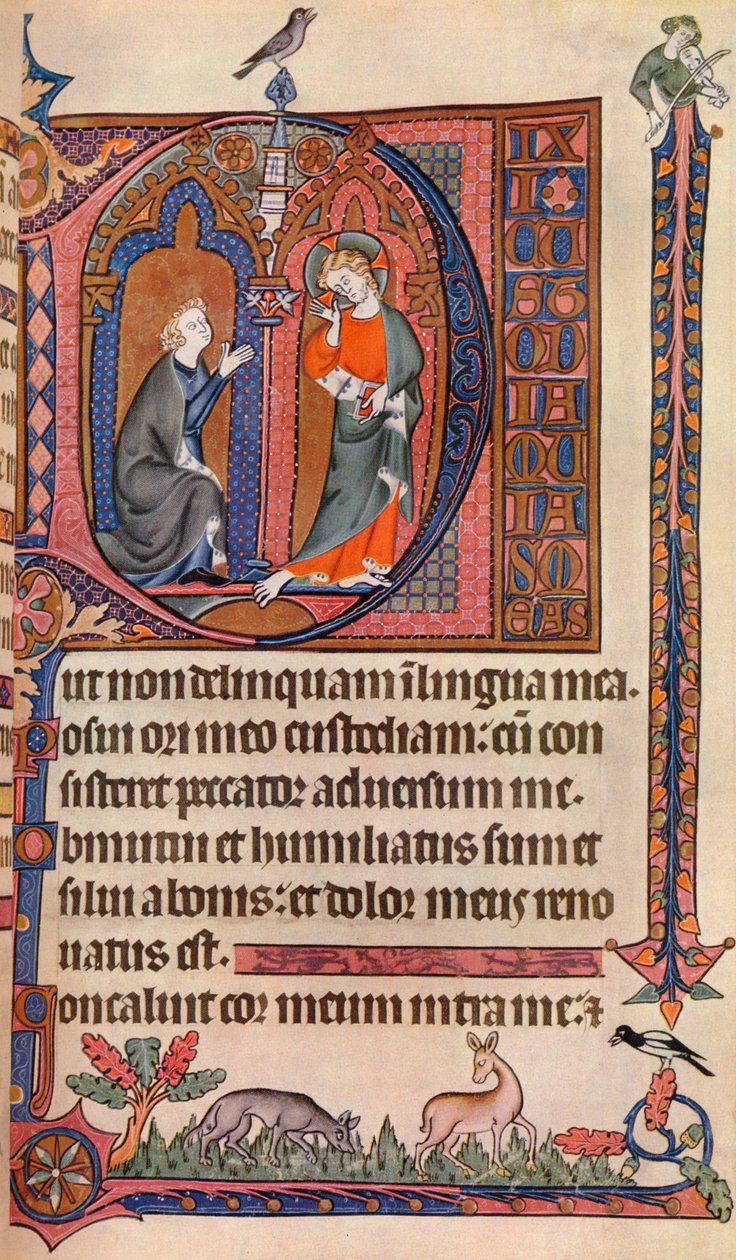 Světelná stránka z Vaux-Bardolfova žaltáře, c1310, 1937 od Unbekannt