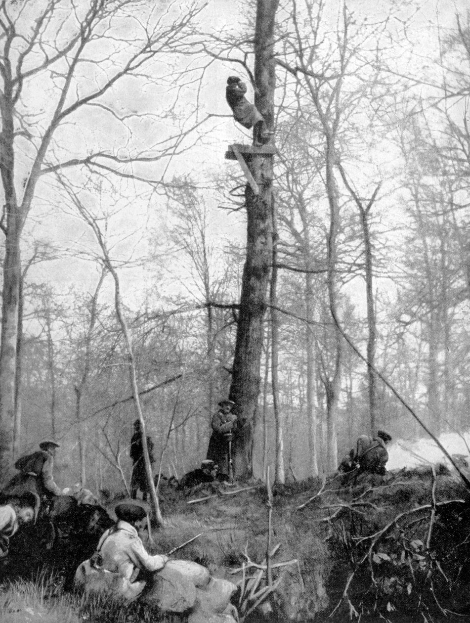 Pozorovací místo, 1915 od Unbekannt