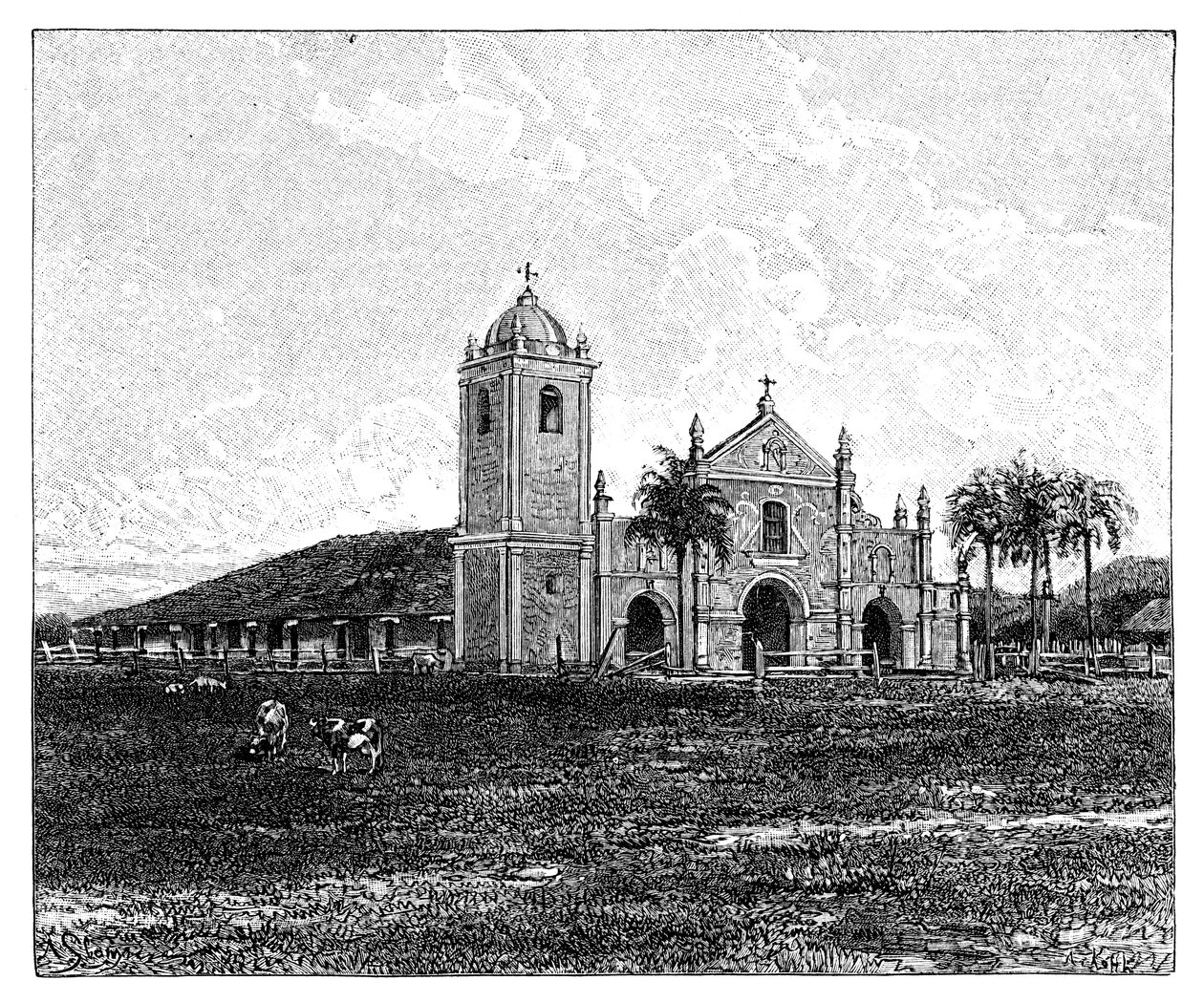 Starý jezuitský kostel, Pirayu, Paraguay, 1895 od Unbekannt