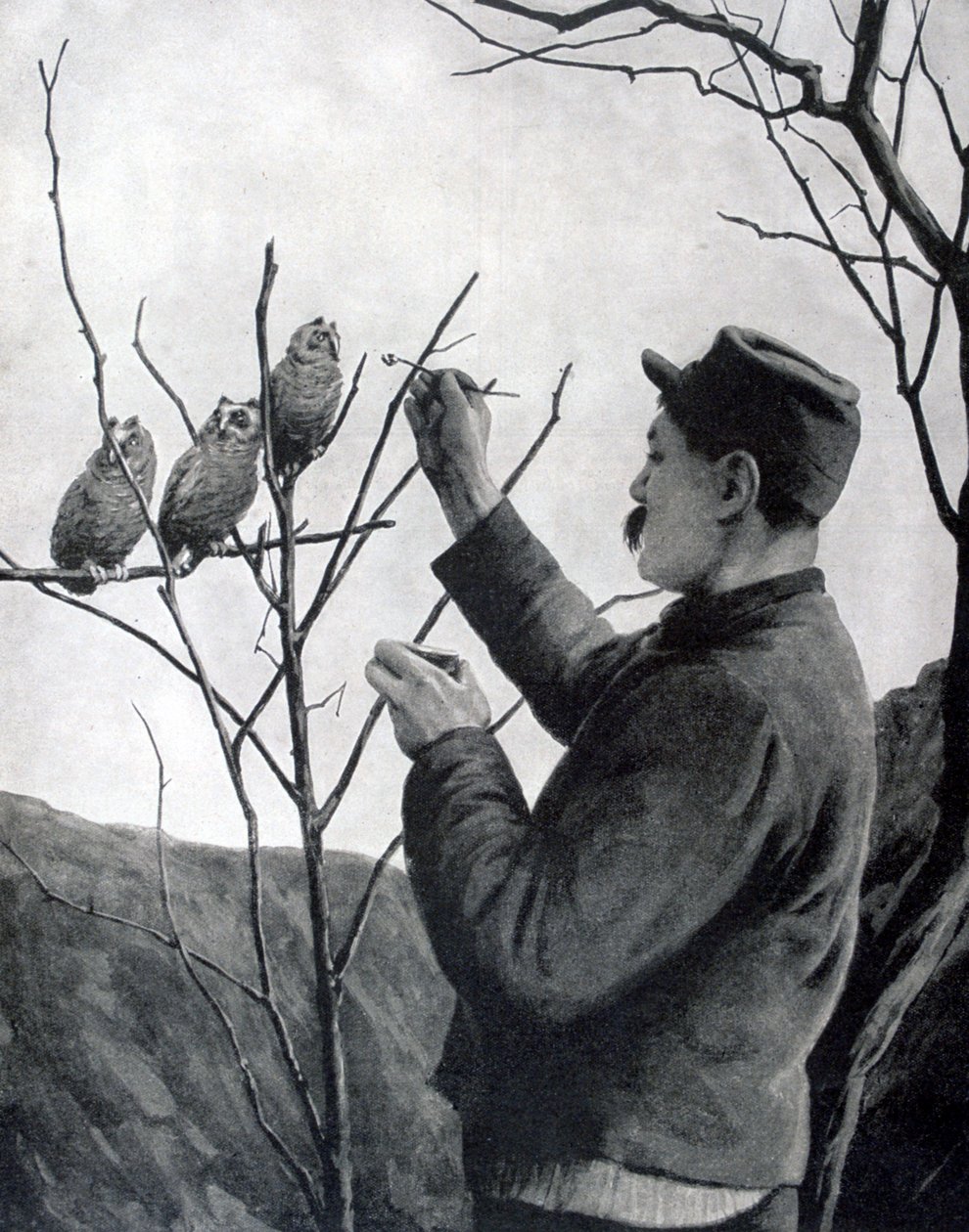 Originální výzdoba zákopu, Francie, první světová válka, 1915 od Unbekannt