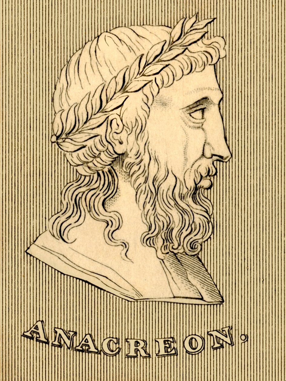 Anacreon, c582-485 př.nl, 1830. od Unbekannt