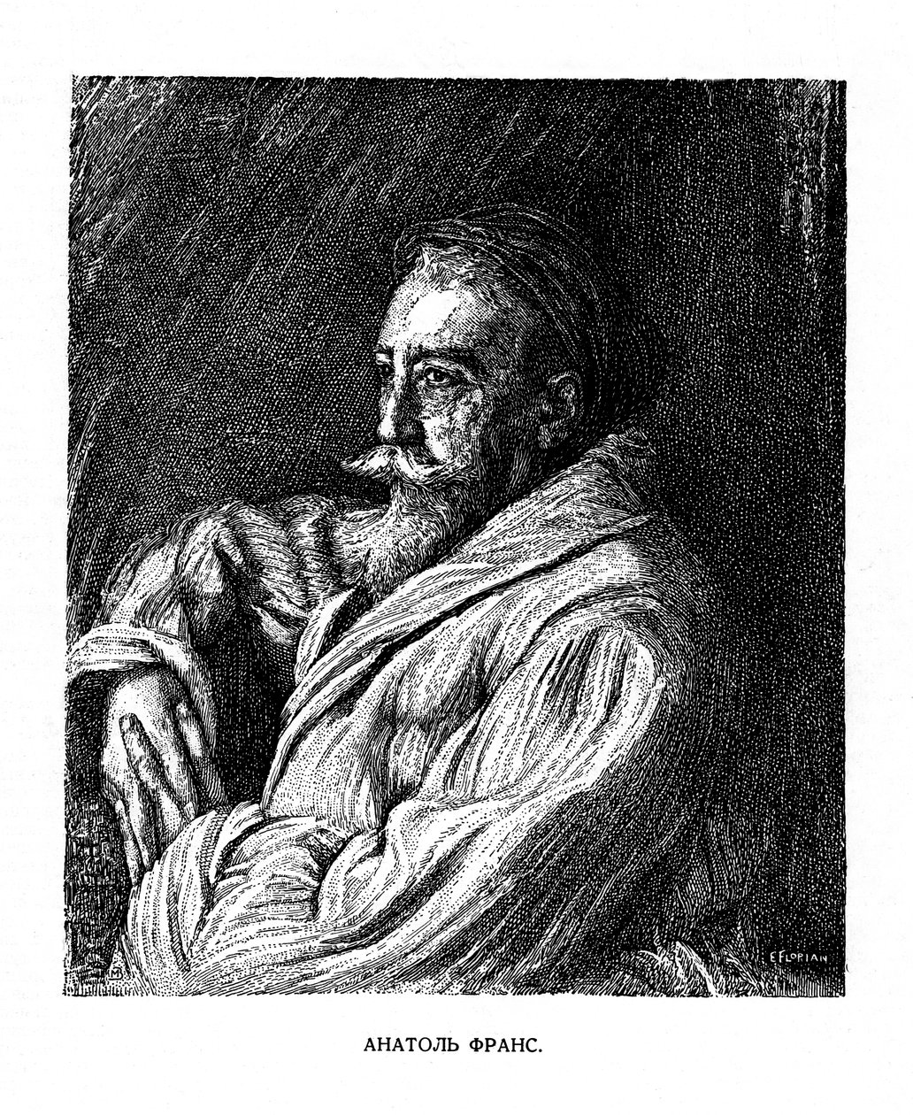 Anatole France, francouzský autor, konec 19. století od Unbekannt