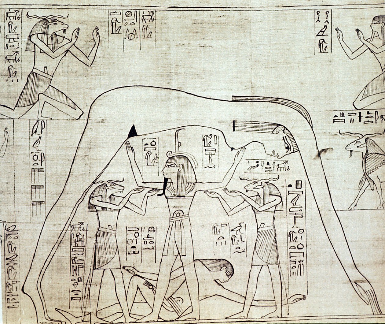 Starověký egyptský vesmír, c1025 př.nl od Unbekannt