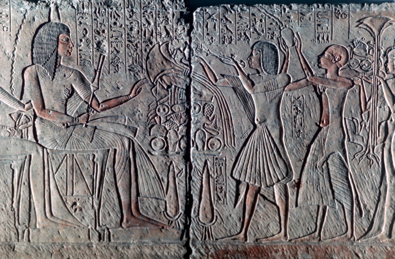 Starověký egyptský reliéf, c1300 př.nl od Unbekannt