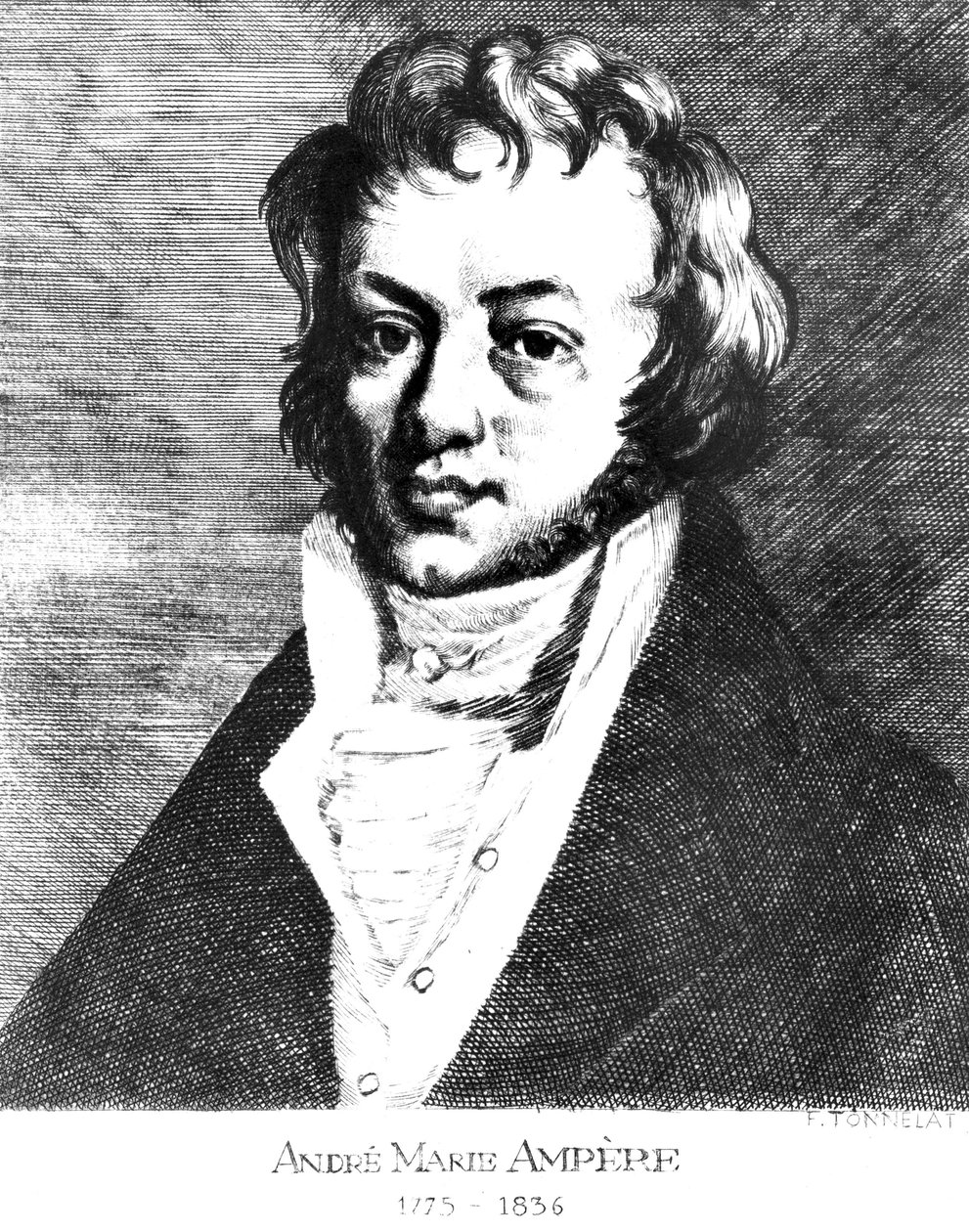 Andre-Marie Ampere, francouzský fyzik a matematik, c 1810 od Unbekannt