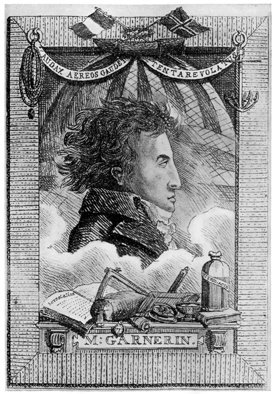 Andre Jacques Garnerin, francouzský letec a první parašutista, c1800 1910 od Unbekannt