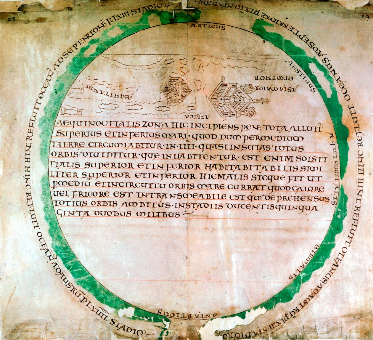 Anglosaská mapa světa, 10. století od Unbekannt
