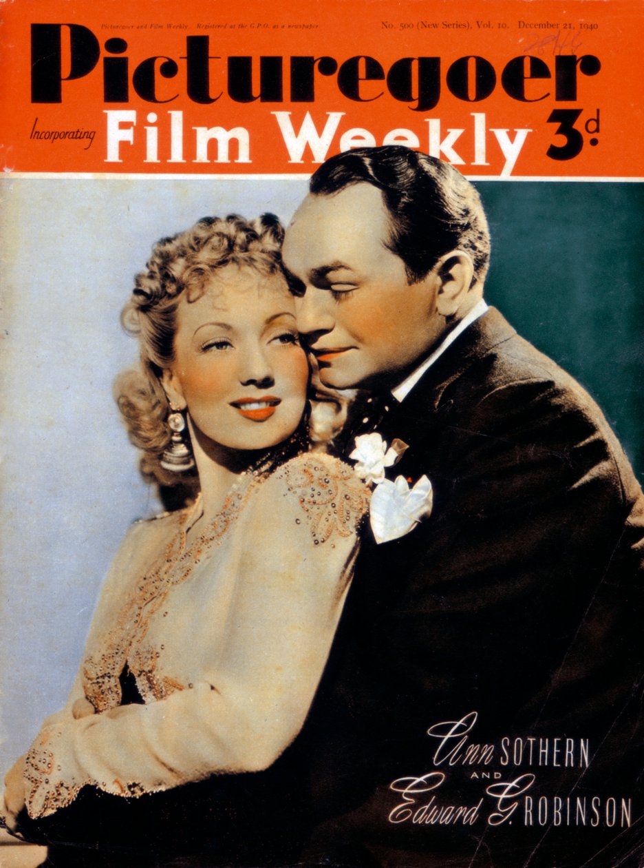 Ann Sothern 1909-2001 a Edward G. Robinson 1893-1964, herci, 1940 od Unbekannt