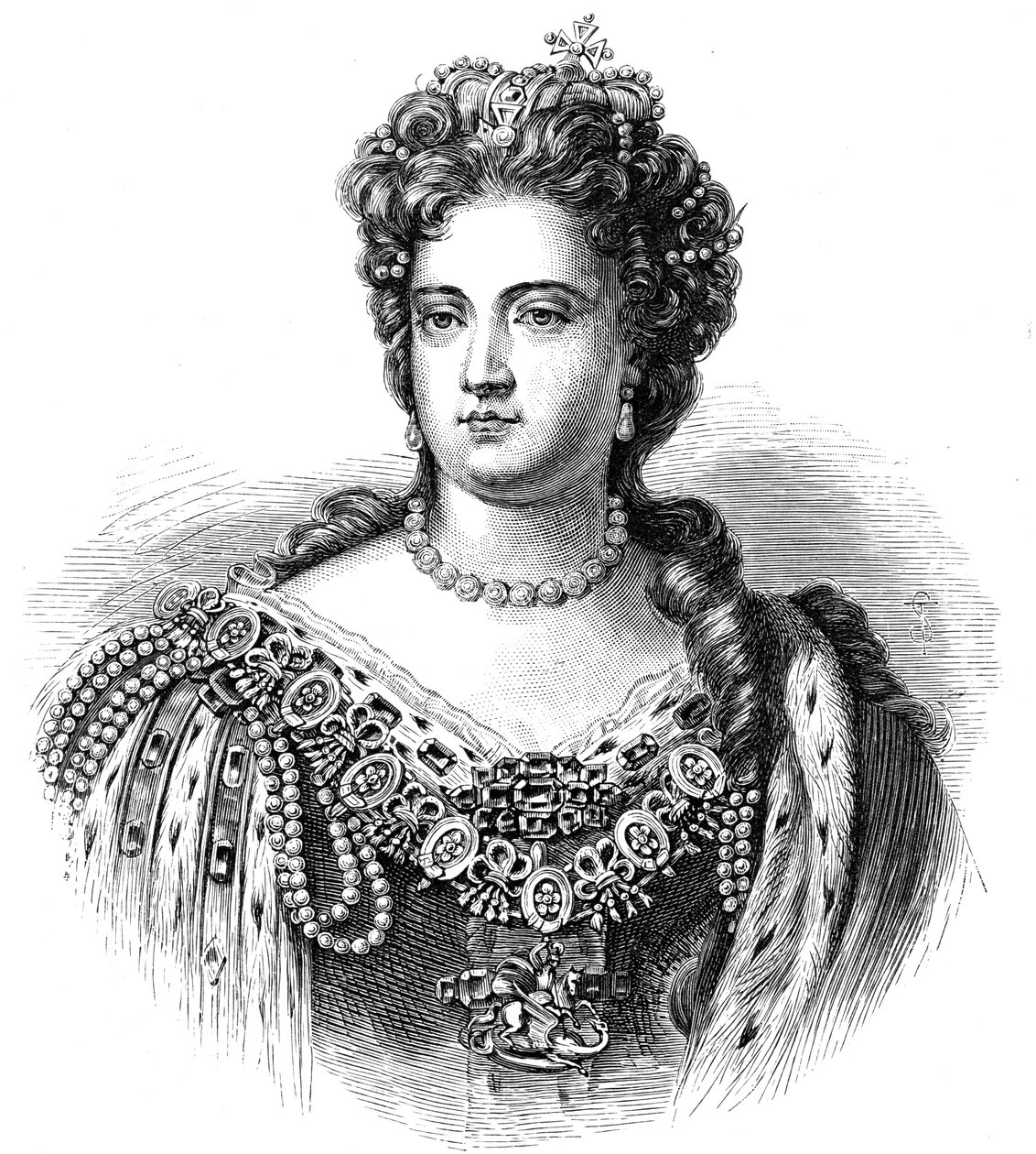 Anna 1665-1714, královna Velké Británie a Irska od roku 1702, 1880 od Unbekannt