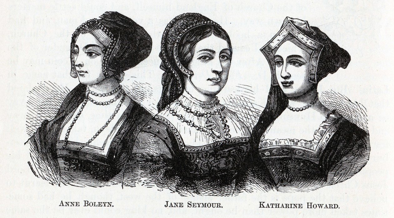 Anne Boleynové. Jane Seymour. Katharine Howard, 1882 od Unbekannt