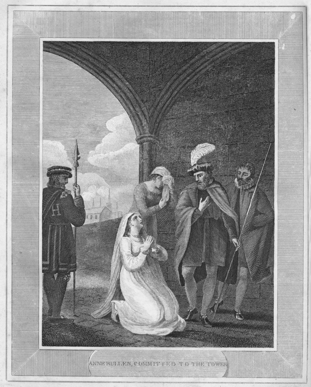 Anne Bullen, zavázaná k věži, 1838 od Unbekannt