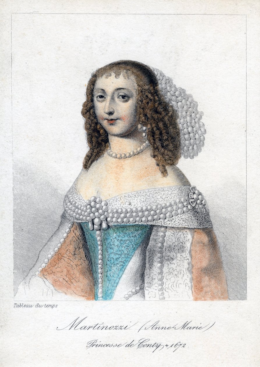 Anne Marie Martinozzi, francouzská aristokratka italského původu ze 17. století od Unbekannt