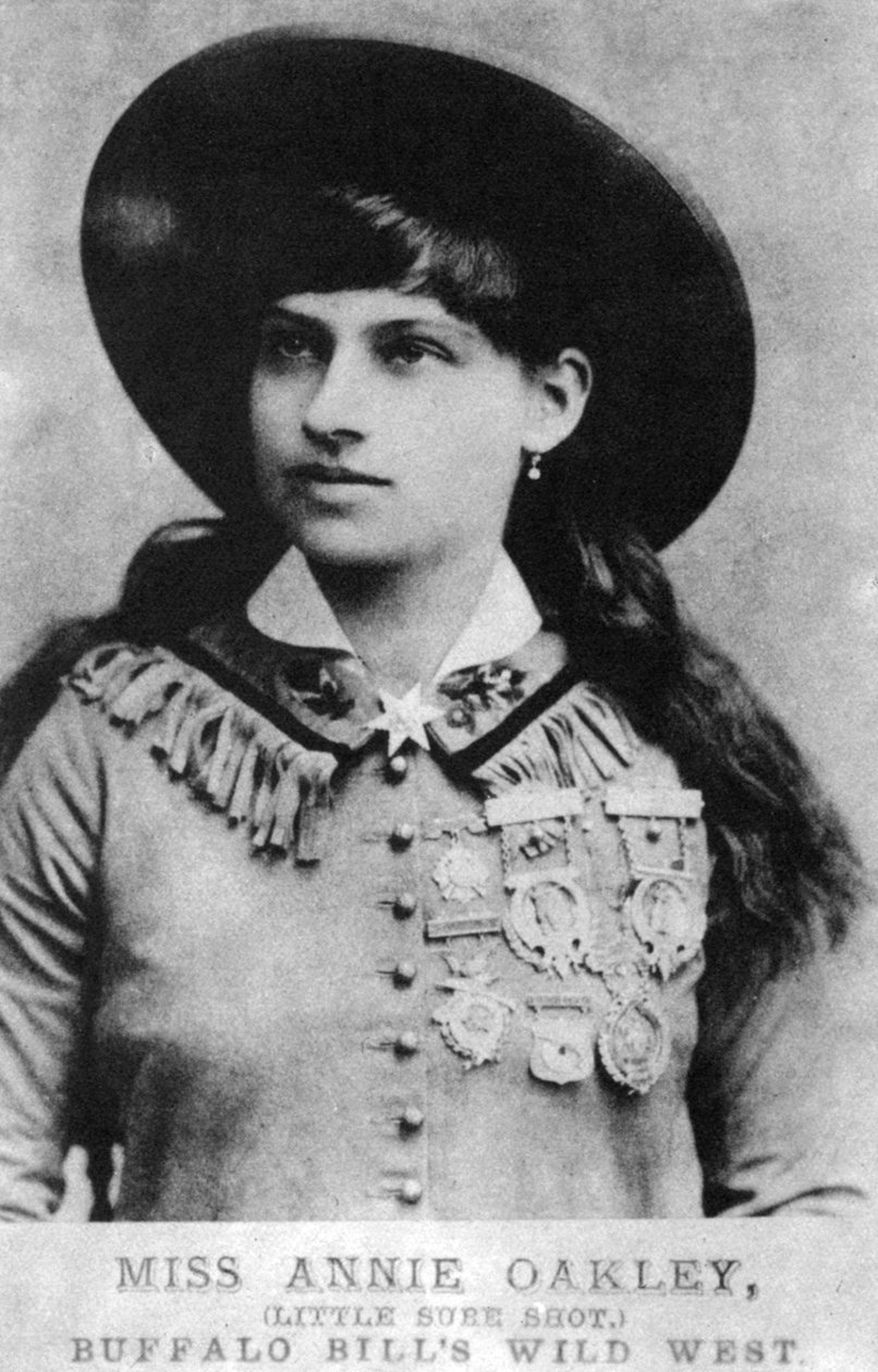 Annie Oakley, americká výstavní ostrostřelkyně, konec 19. století 1954 od Unbekannt