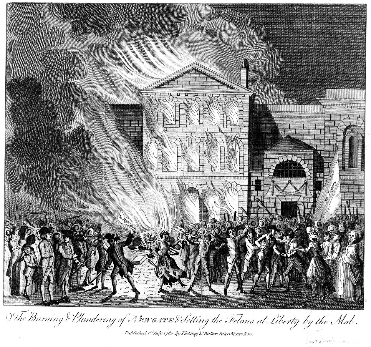 Antikatolické gordonské nepokoje, Londýn, 6.–7. června 1780 od Unbekannt