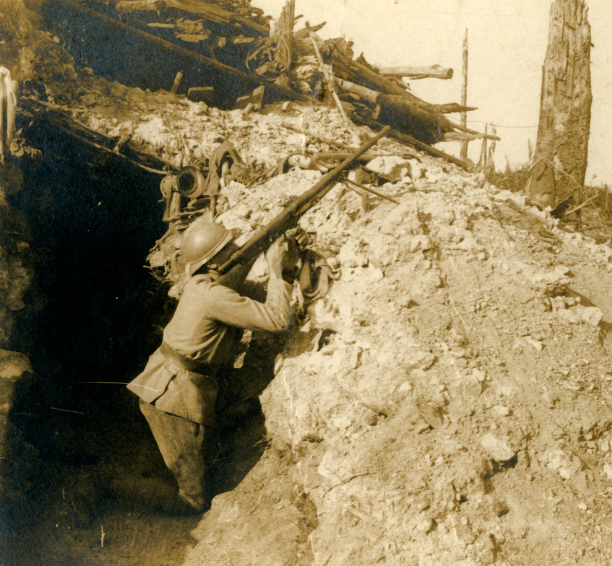 Protiletadlová palba pomocí kulometu, c1914-c1918 od Unbekannt