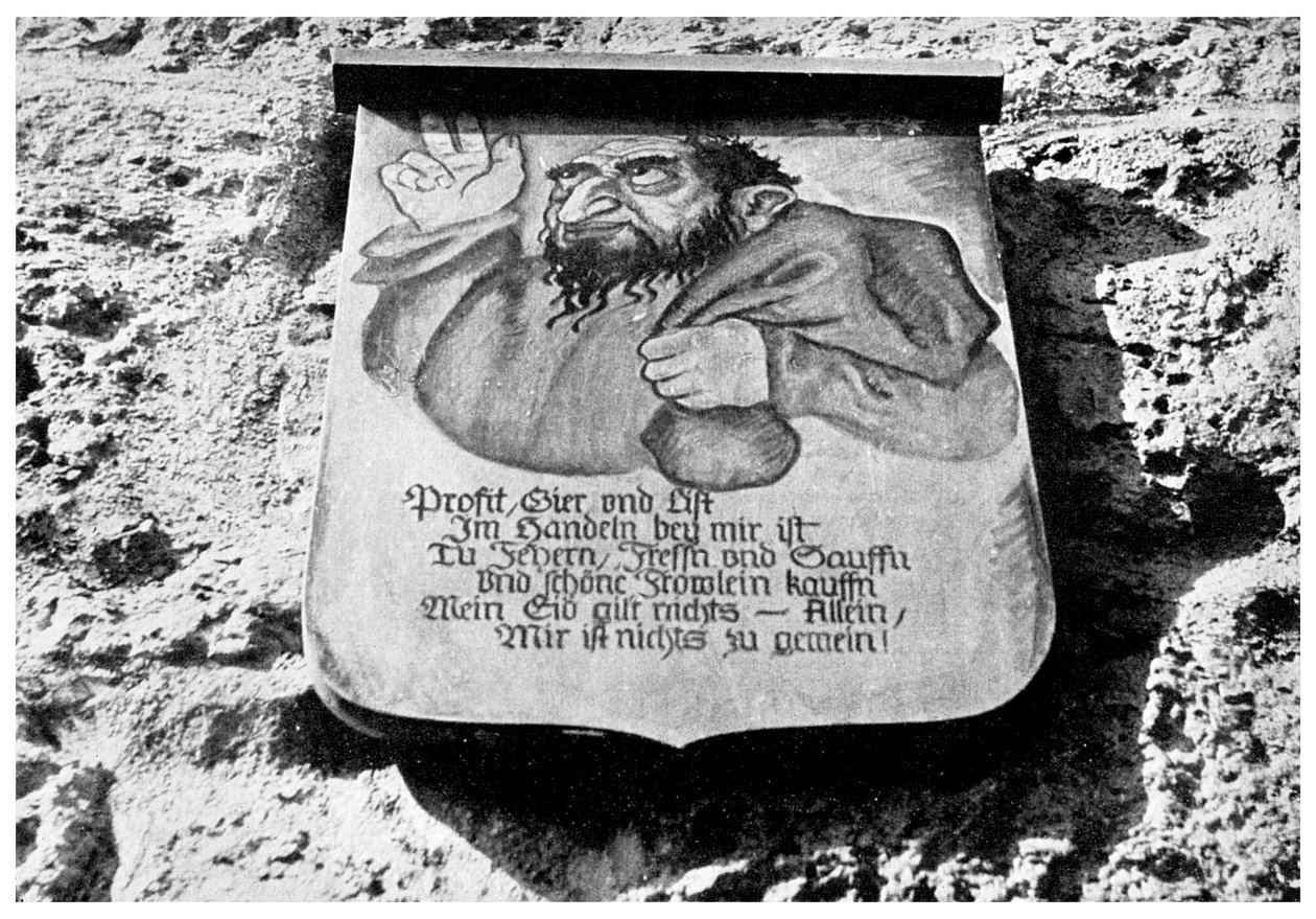 Antisemitismus: středověký nápis na městské zdi, Rothenburg, Německo, 1956 od Unbekannt