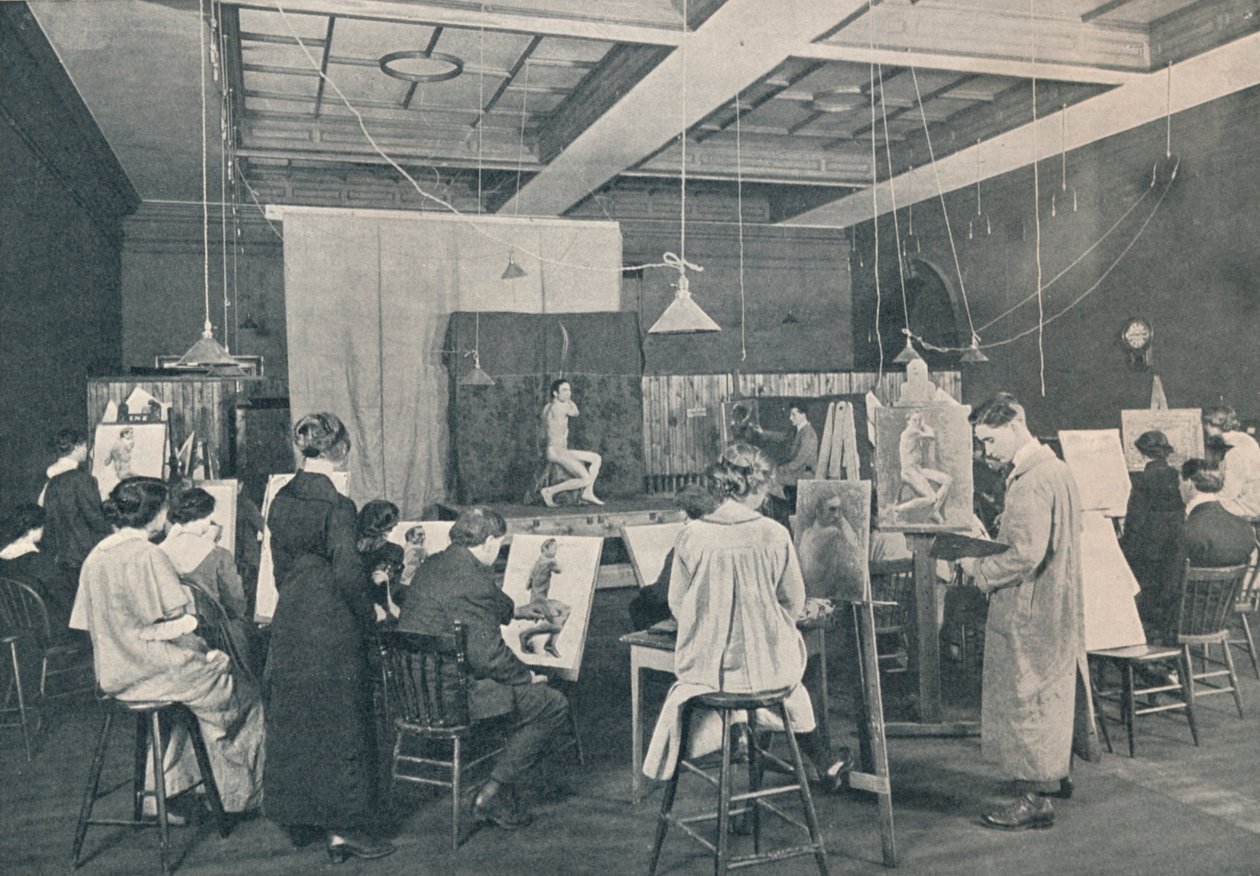 Antique and Life Classes na Ontario College of Art, Toronto, c1913 od Unbekannt