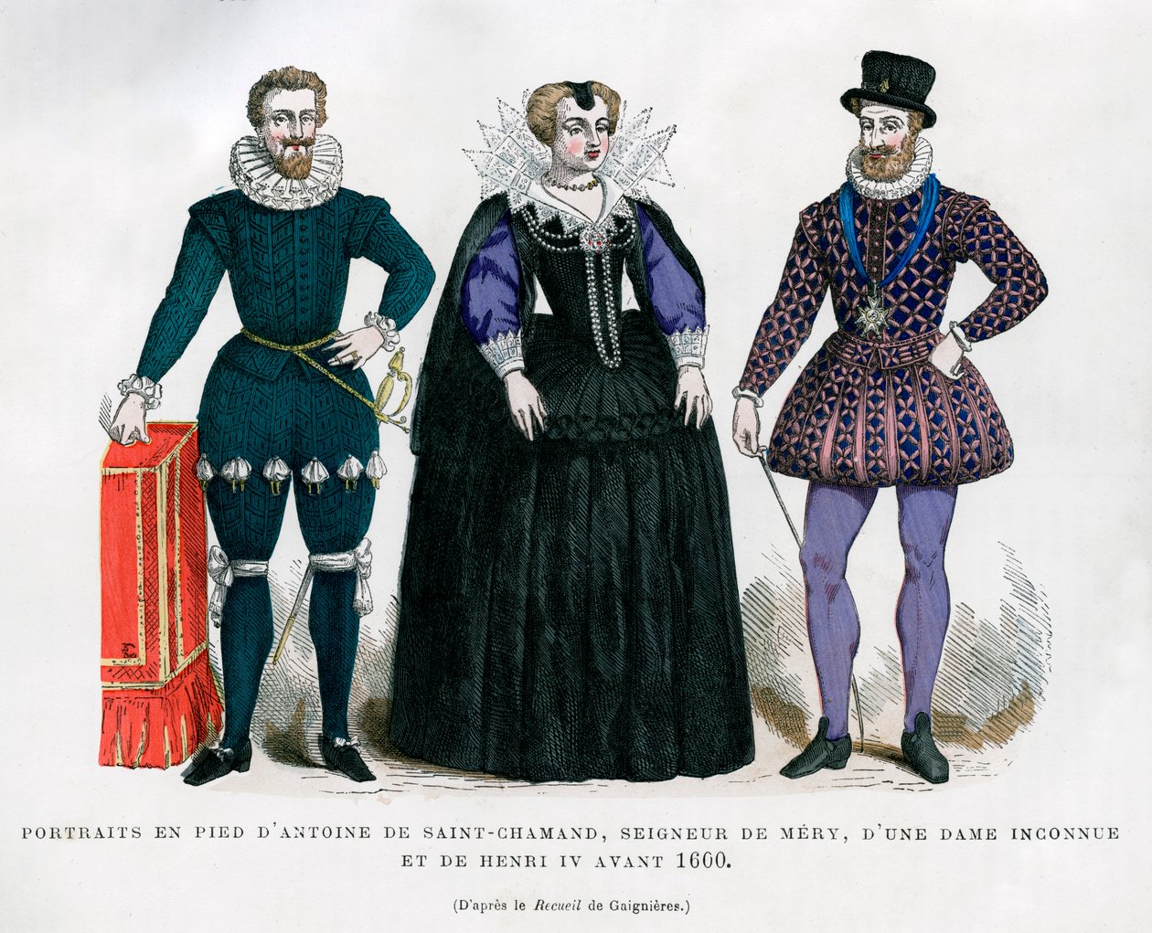 Antoine de Saint-Chamand, Lord of Mery, neznámá dáma a Jindřich IV z Francie, 1600 1882-1884 od Unbekannt