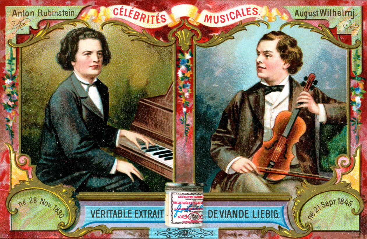 Anton Rubinstein a August Wilhelmj, c1900 od Unbekannt